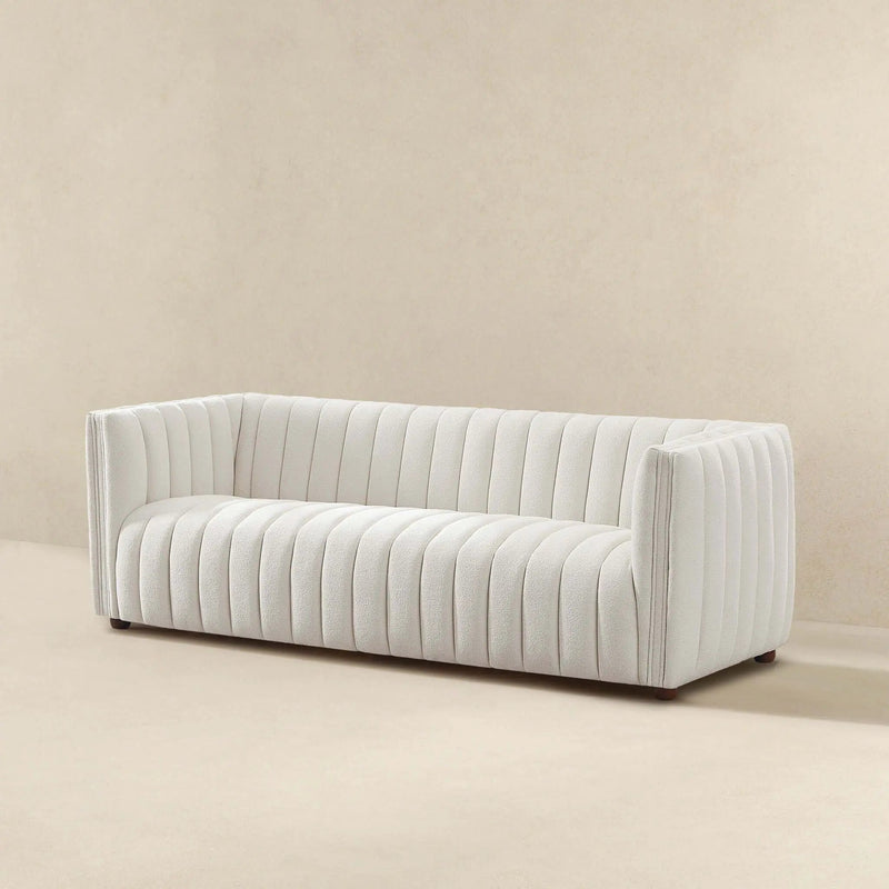 April - Mid-Century Modern Luxury Tight Back Boucle Couch by Unique Piece Furniture