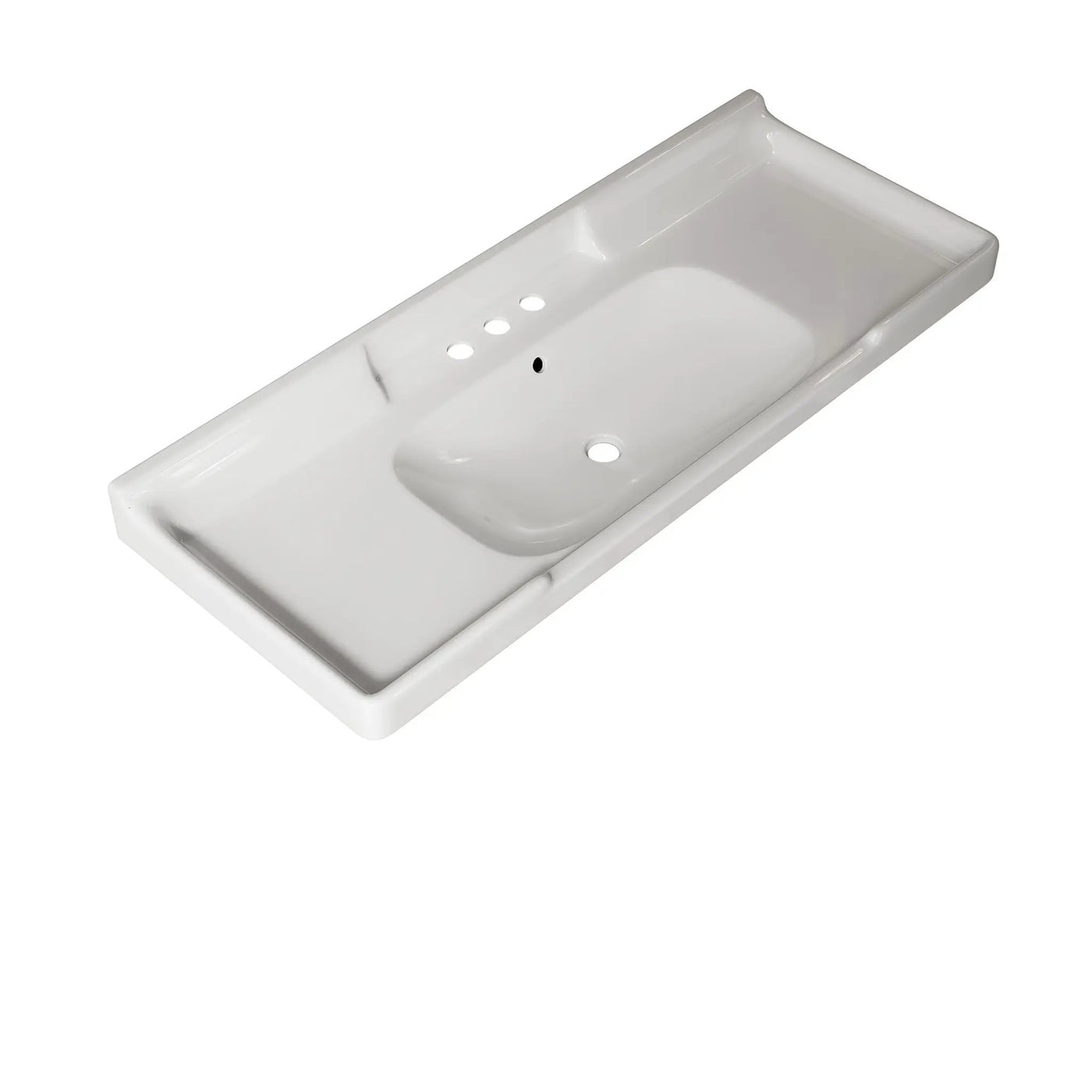 VICI 48" Bathroom Ceramic Basin with 3 Pre-Drilled Holes by HouseOfZazla