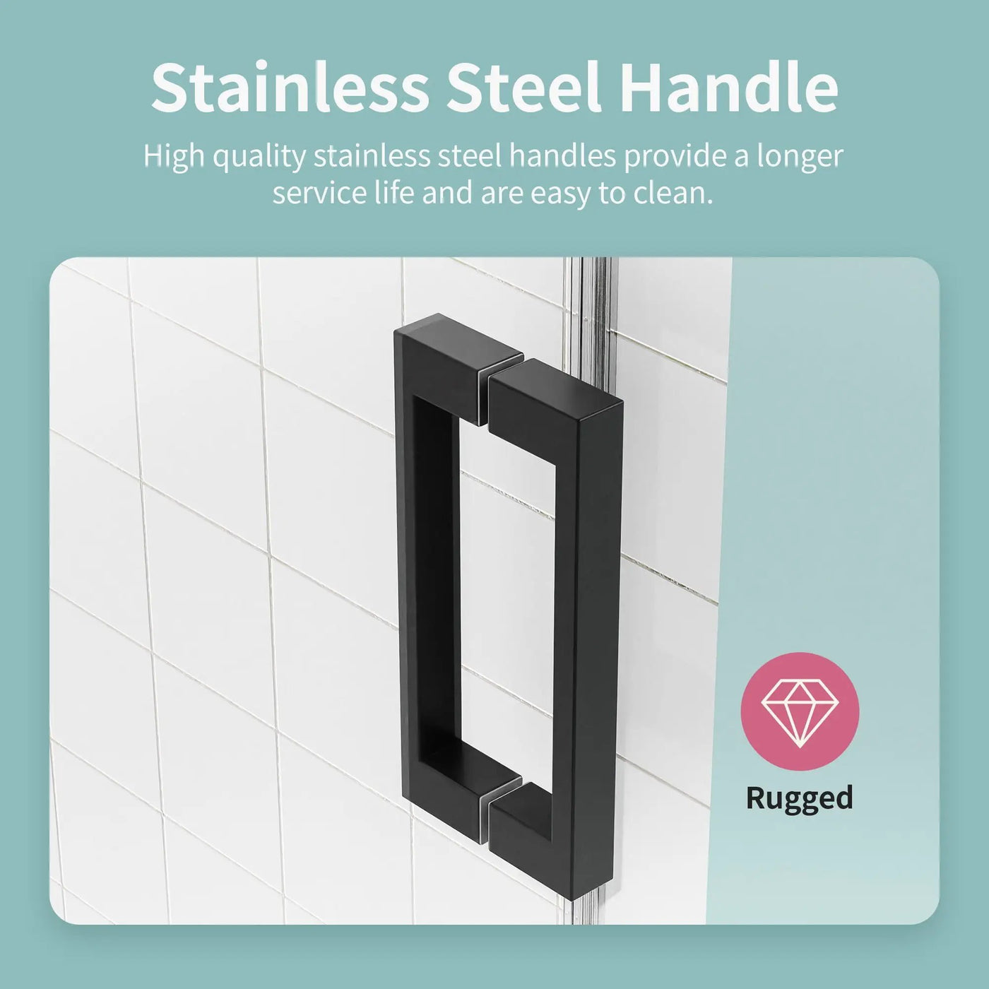 Frameless Sliding Shower Door With Soft- Close, 3 / 8" Tempered Glass by HouseOfZazla
