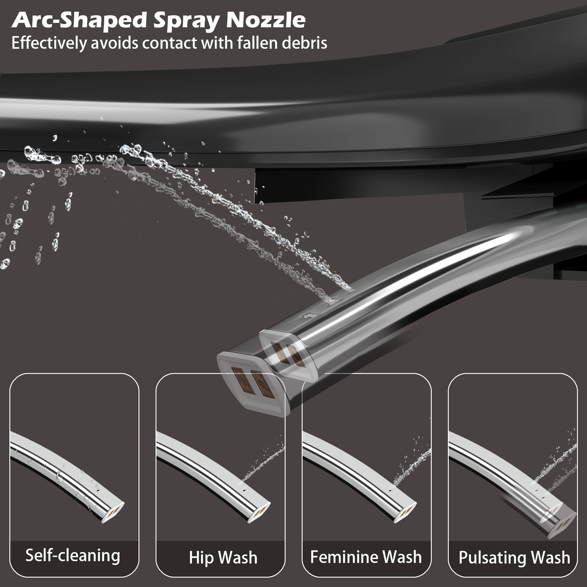 Smart Toilet with Bidet Built-In, Heated Seat, and Advanced Features by HouseOfZazla