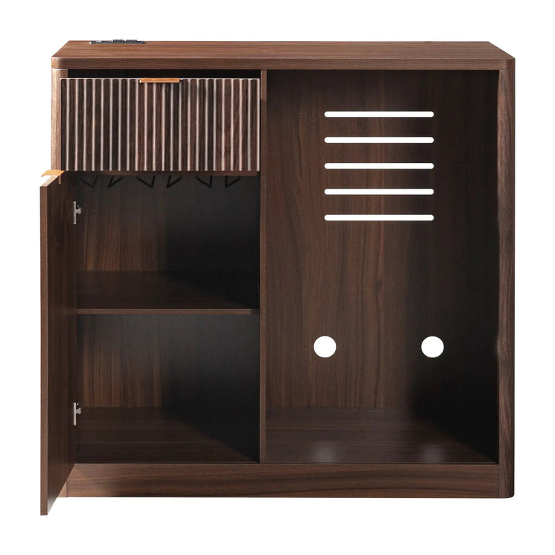 K&K 2-Piece Coffee Bar Cabinet with Fridge Space by HouseOfZazla