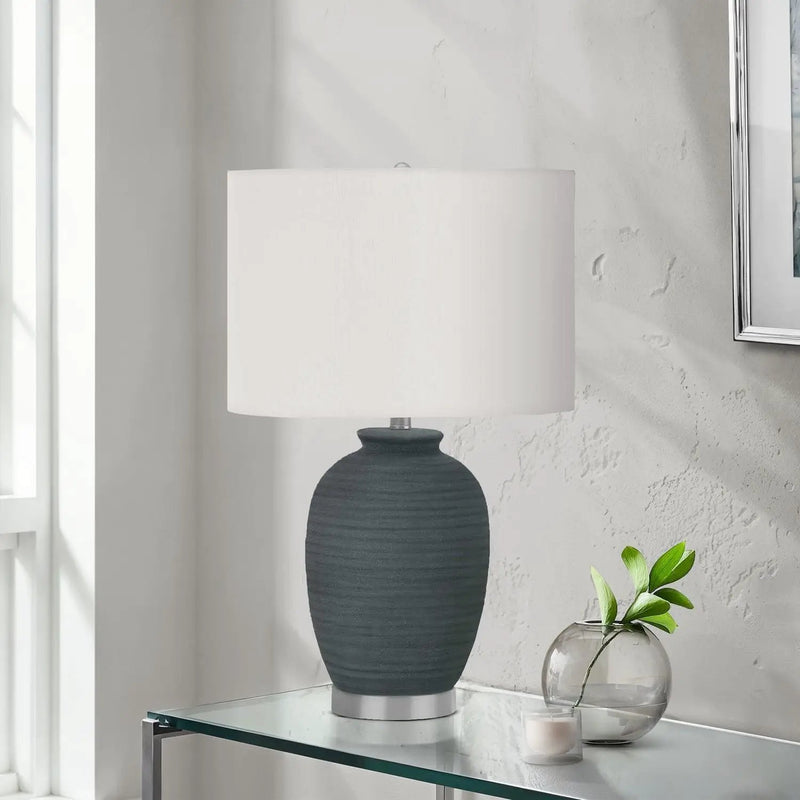 Lighting, Table Lamp, Ceramic, Contemporary - Blue by Unique Piece Furniture