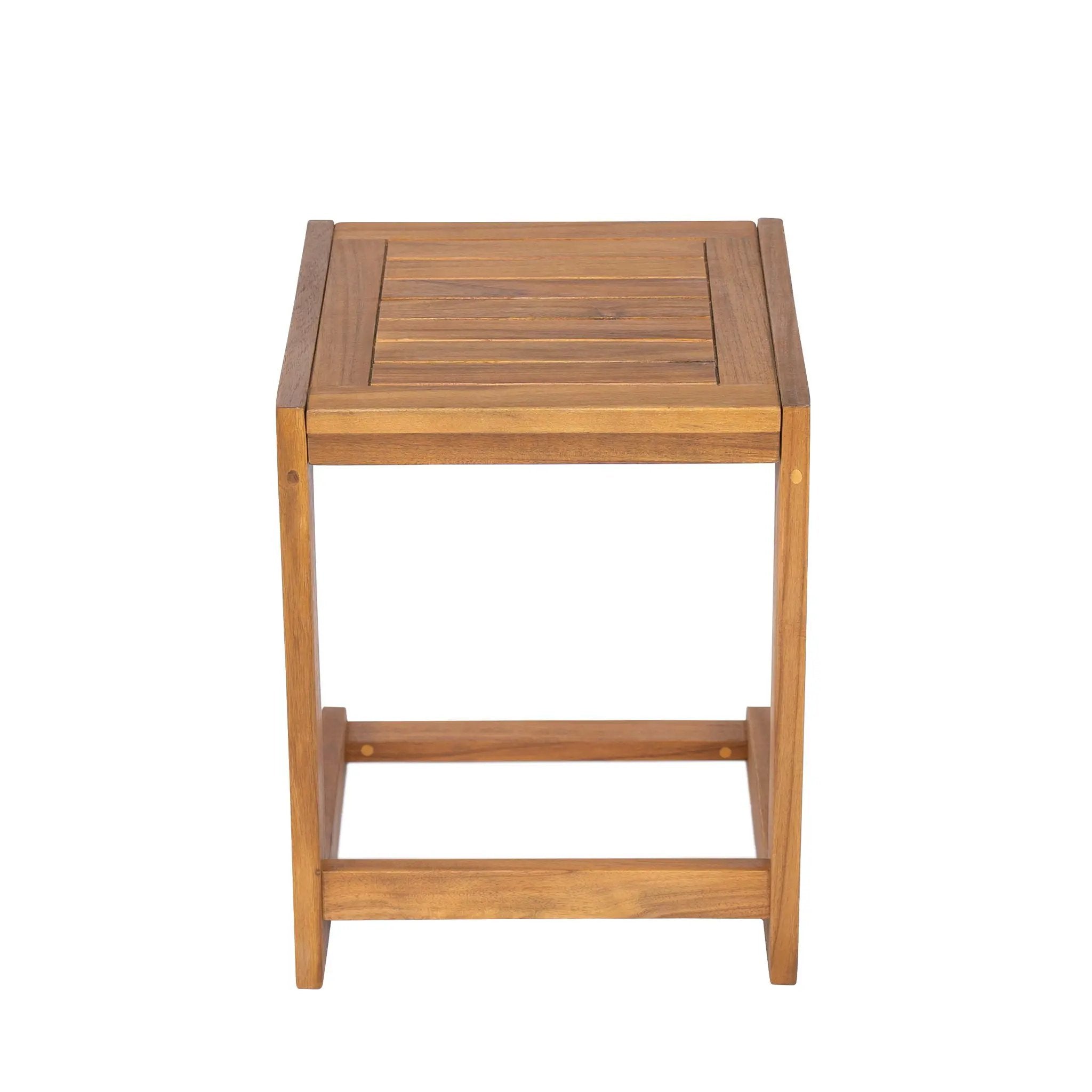 Ashwell Acacia Wood Side Table - Teak by HouseOfZazla