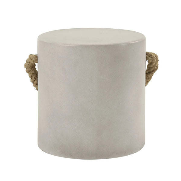 Gene Fiber Concrete Accent Table - Gray