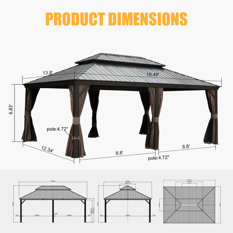 14x20FT Hardtop Gazebo by HouseOfZazla