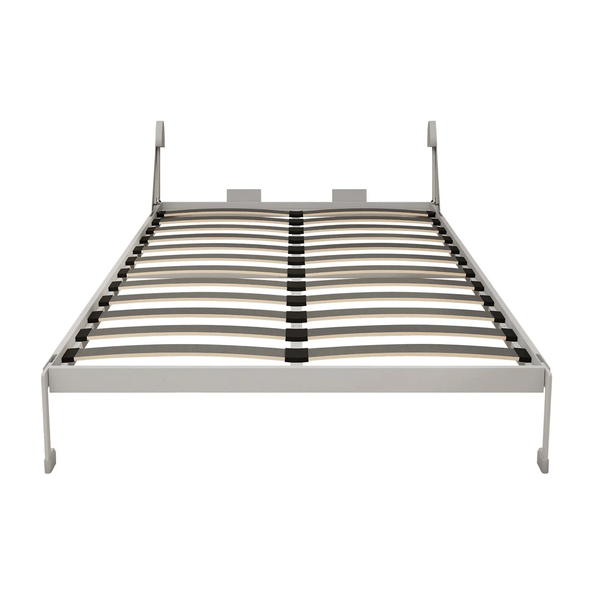 Queen Size Vertical Murphy Wall Cabinet Folding Bed With Automatic Legs - Gray by HouseOfZazla