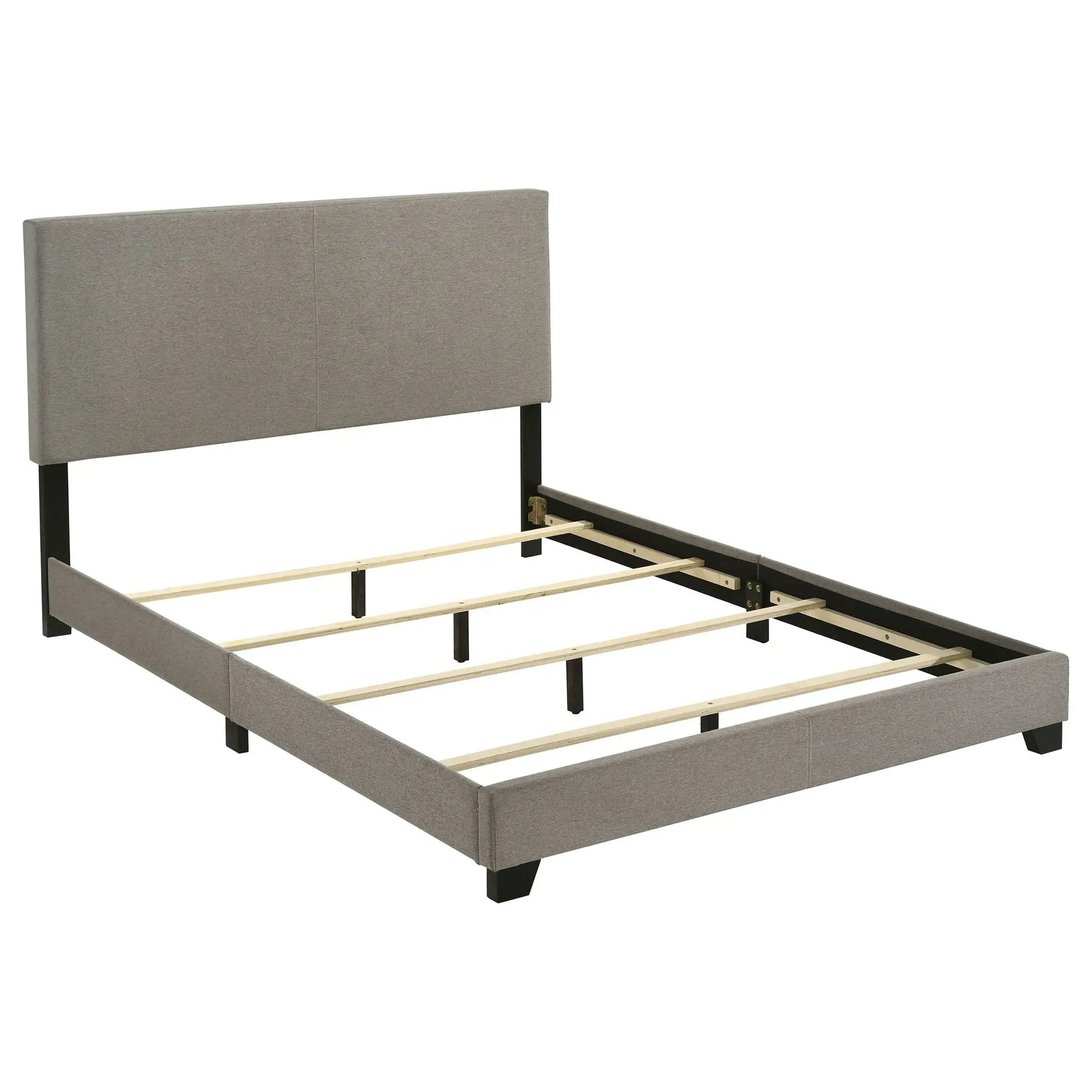 Dorian Fabric Upholstered Queen Panel Bed Taupe by Unique Piece Furniture
