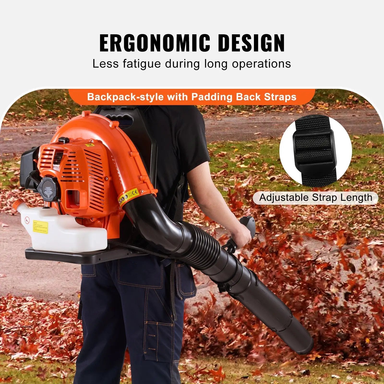 Backpack Leaf Blower 79CC 2-Cycle Gas Leaf Blower 930CFM Air Volume 184MPH by HouseOfZazla