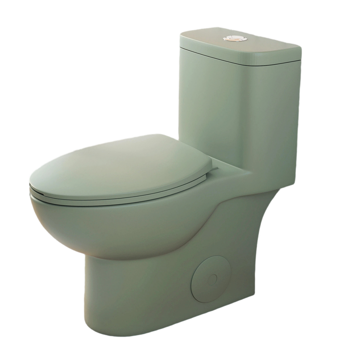 0.8/1.28 GPF Siphonic Dual‑Flush One‑Piece Toilet, 17" ADA Comfort Height, Elongated Rimmed Bowl, Top‑Button, 12" Rough‑In, Soft‑Closing Seat & Lid, 1000g MaP Score, photo 3 of 10