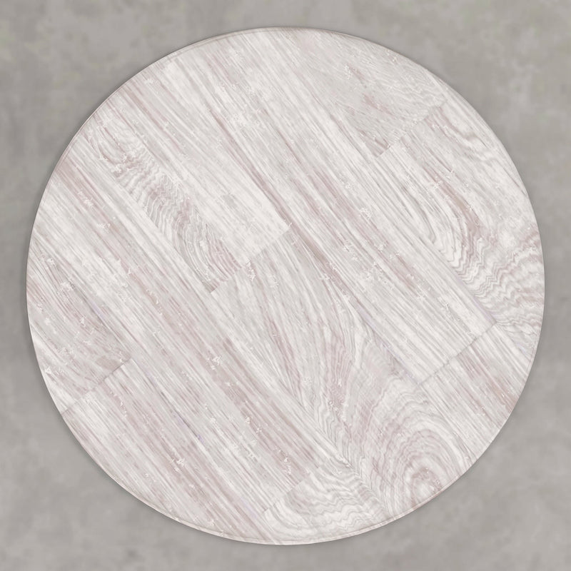 Elmford 13W Round Pedestal Dimple Accent Table - White, photo 4 of 5