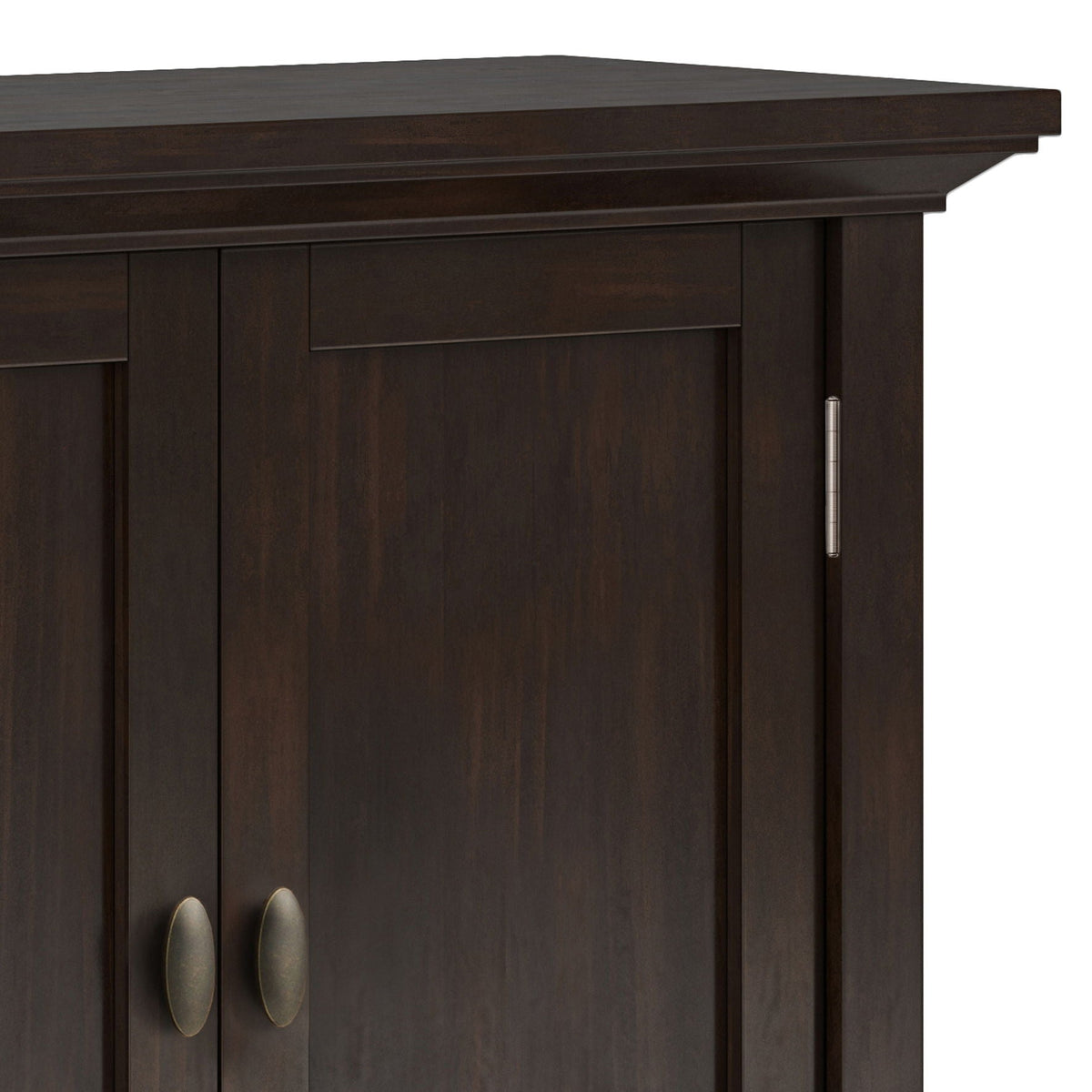 Low Storage Cabinet with Adjustable Shelves - Brunette Brown, photo 9 of 10