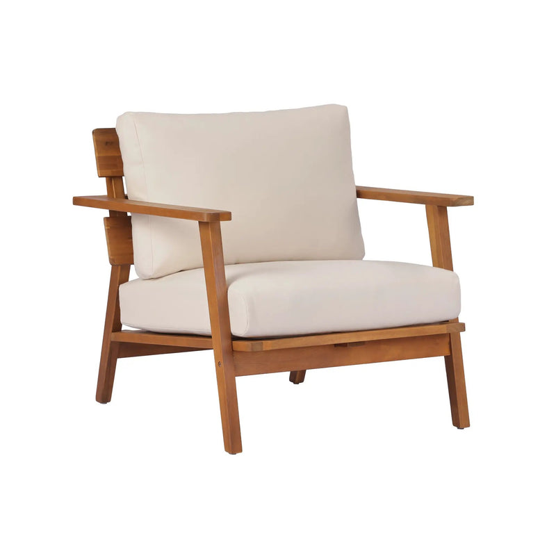 29.5' Mid-Century Modern Acacia Wood Outdoor Club Chair by HouseOfZazla