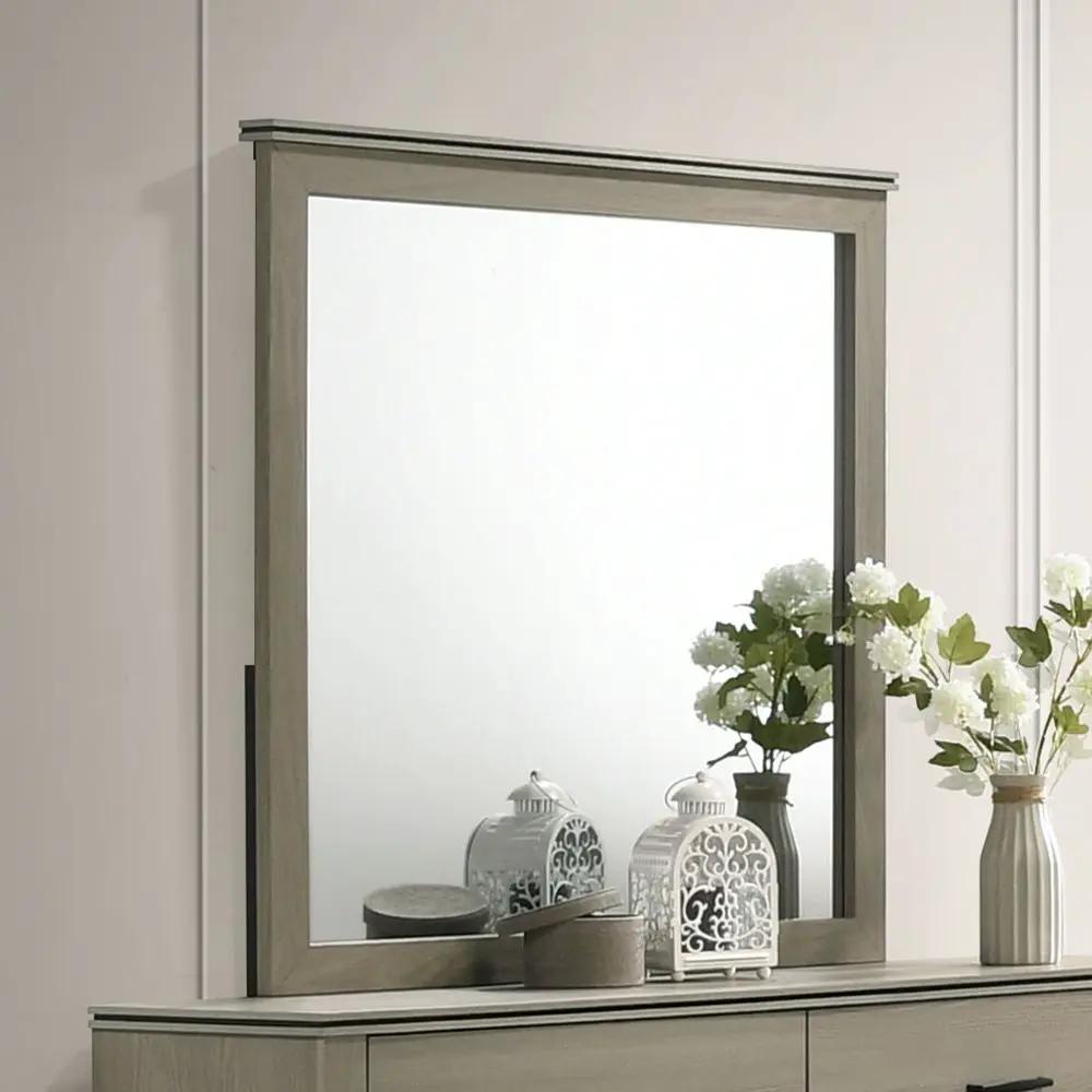 Joanna - Mirror - Weathered Gray by Unique Piece Furniture