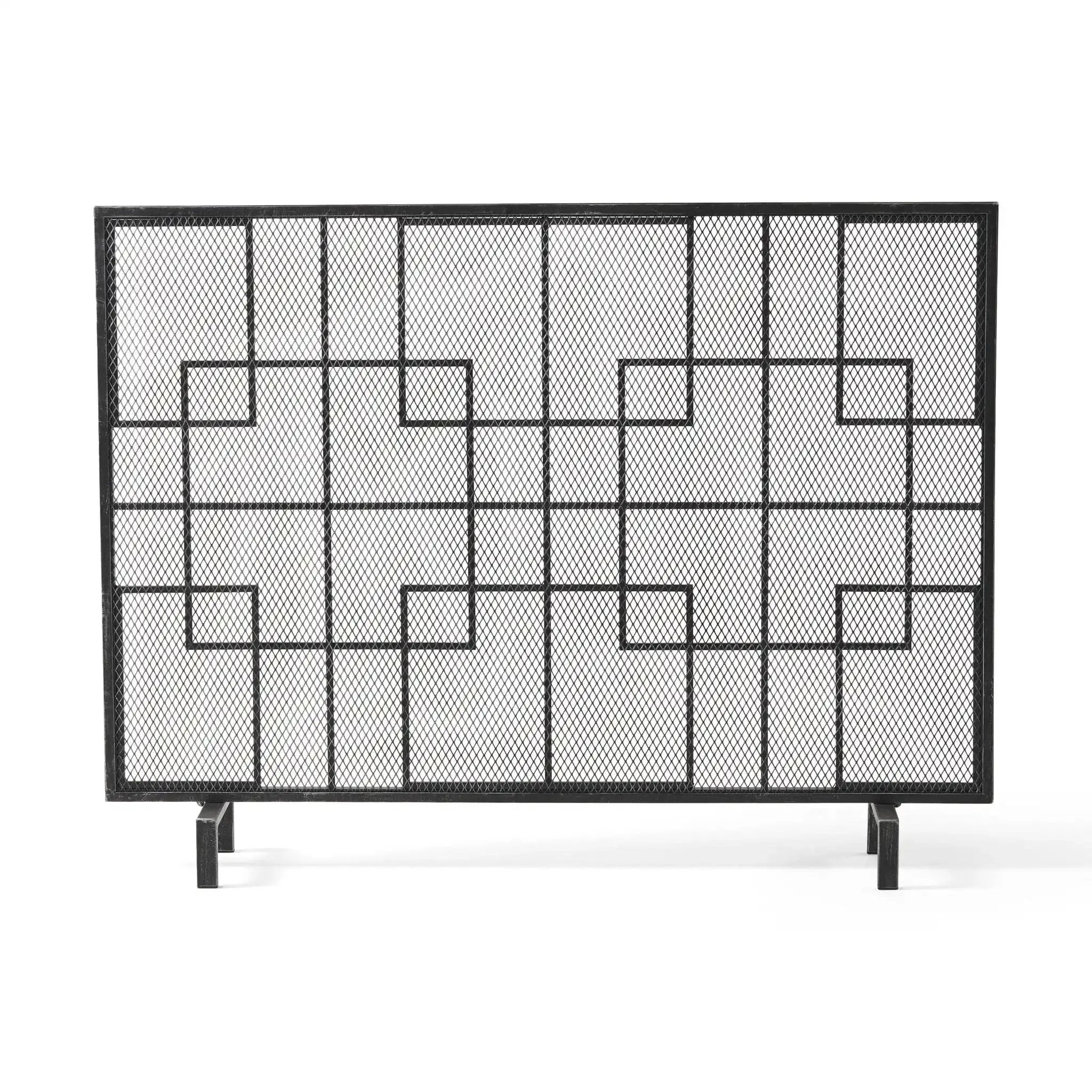Dorothy Modern Single Panel Iron Fire Screen by HouseOfZazla