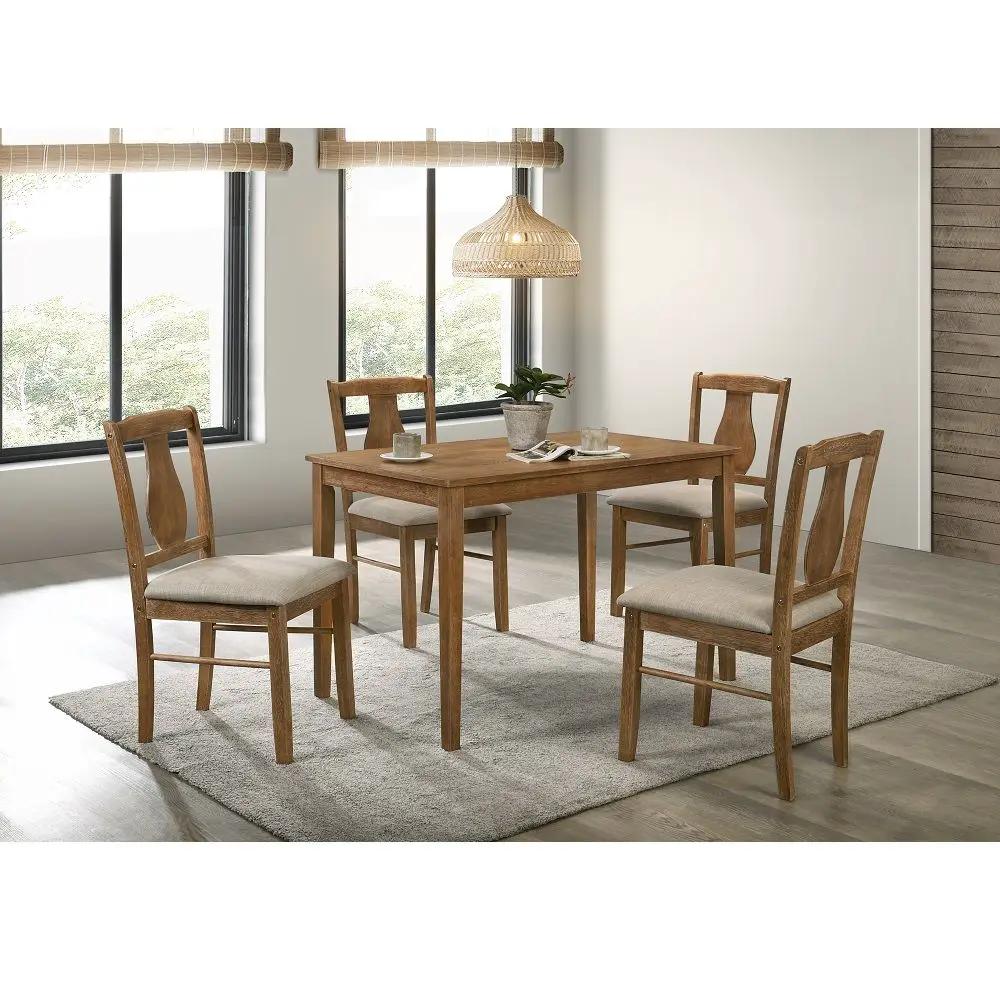 Kayee - 5 Piece Dining Set - Weathered Oak by Unique Piece Furniture