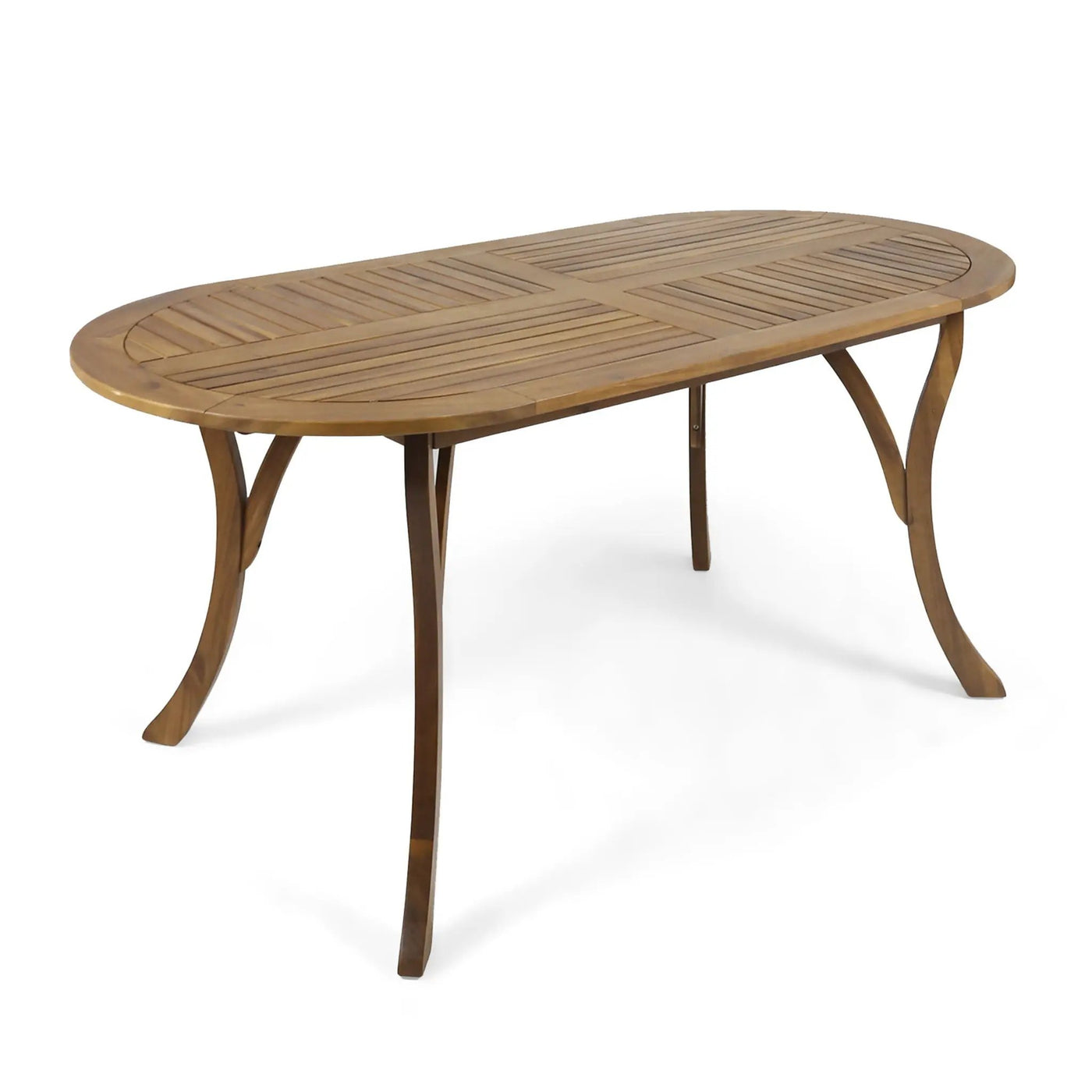 Outdoor Table With Smooth Lines, Slat Top by HouseOfZazla