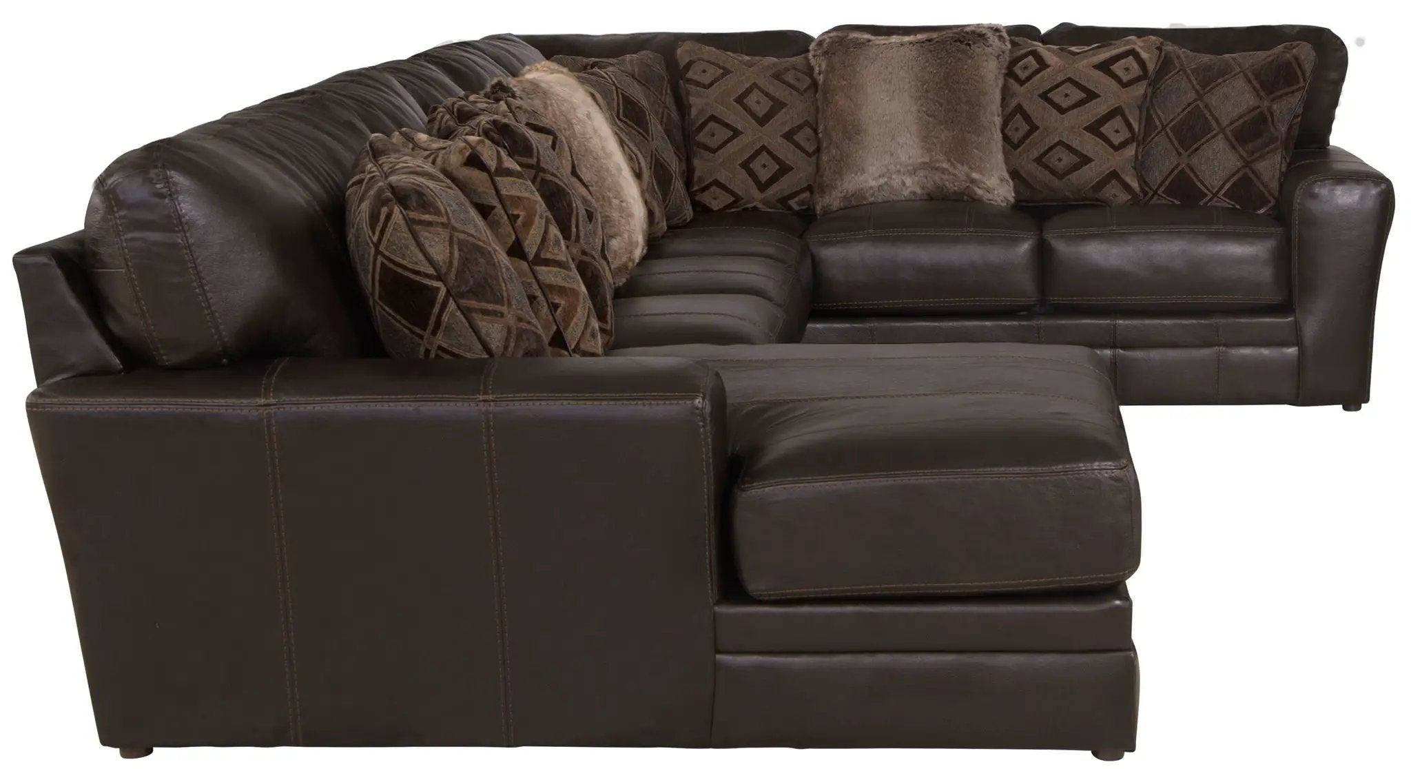 Denali - Italian Leather Match Sectional by Unique Piece Furniture