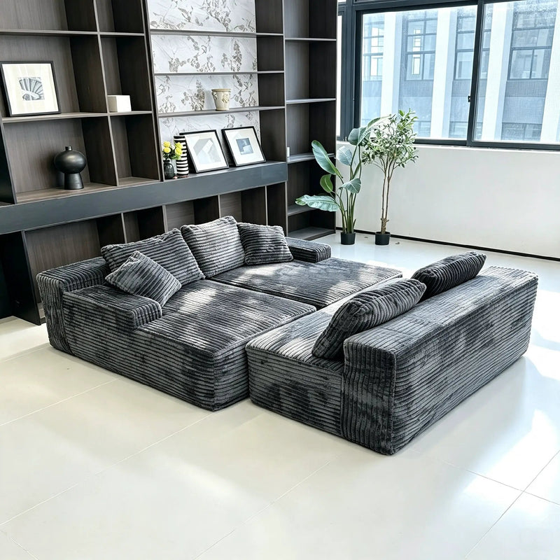 131" U-Shape Cloud Sectional Couch by HouseOfZazla