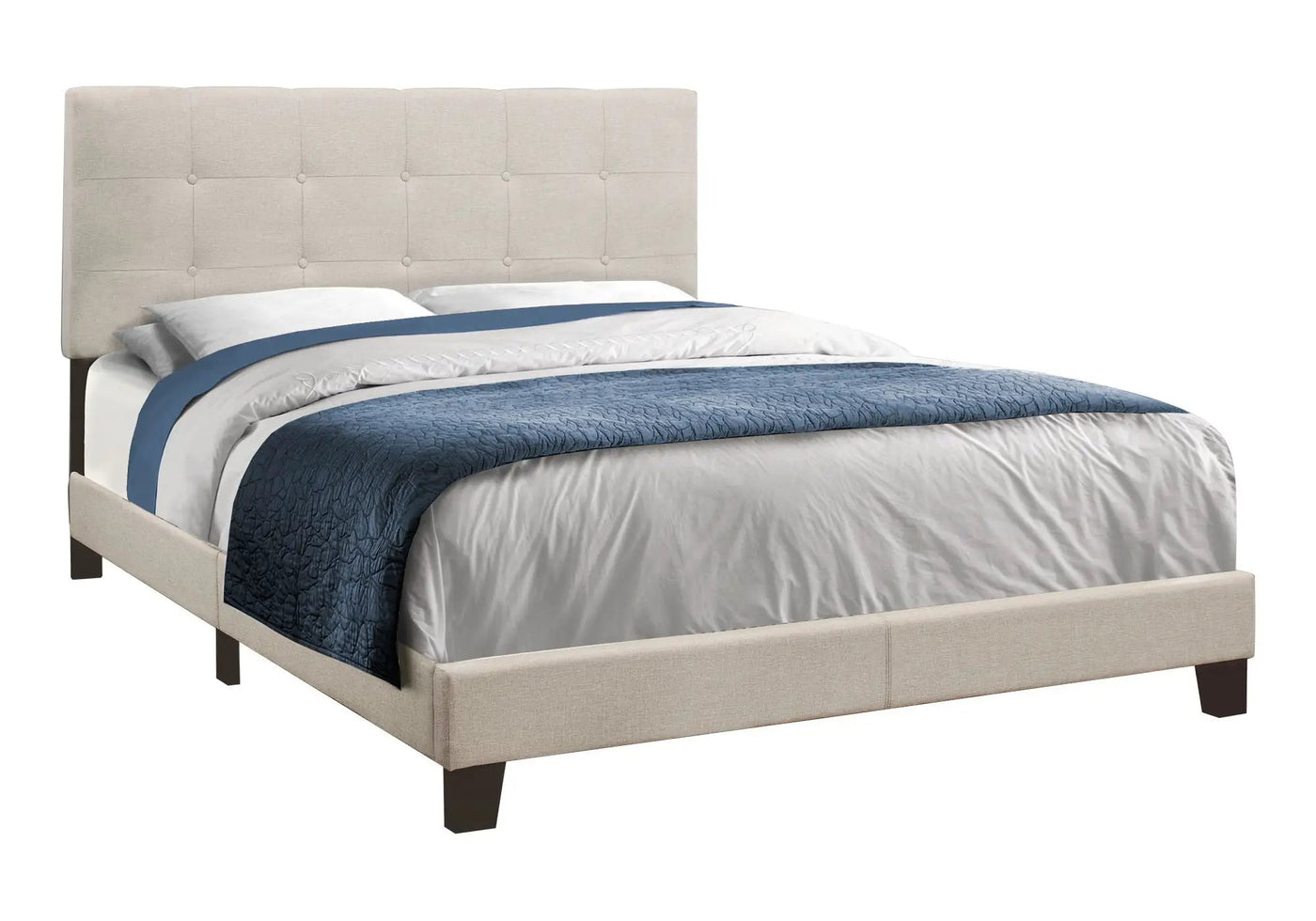 Transitional Upholstered Bed Frame by HouseOfZazla