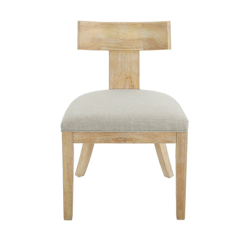 Contemporary Fabric Upholstered Side Dining Chairs Set With Curved Back by HouseOfZazla