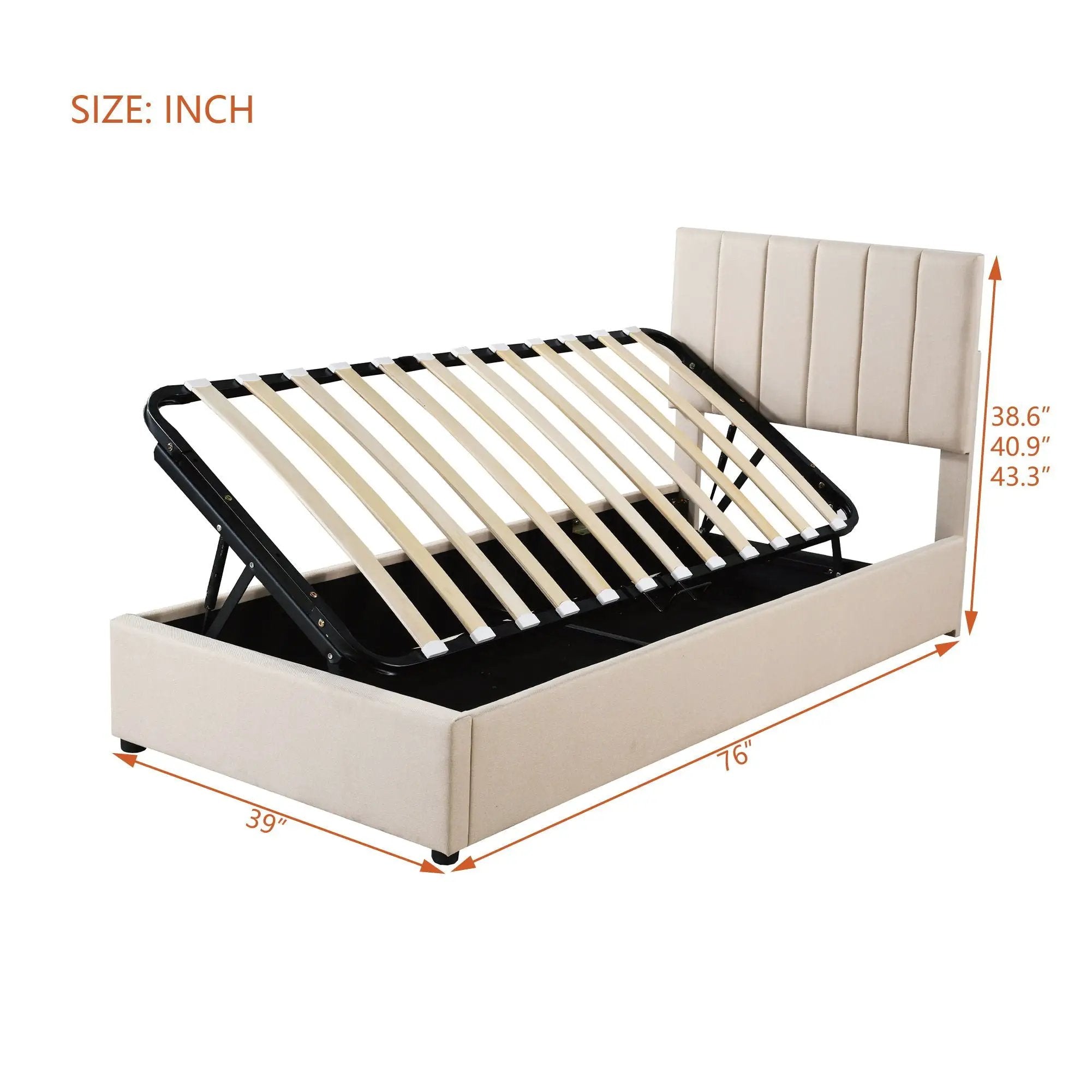 Upholstered Platform Bed With A Hydraulic Storage System by HouseOfZazla