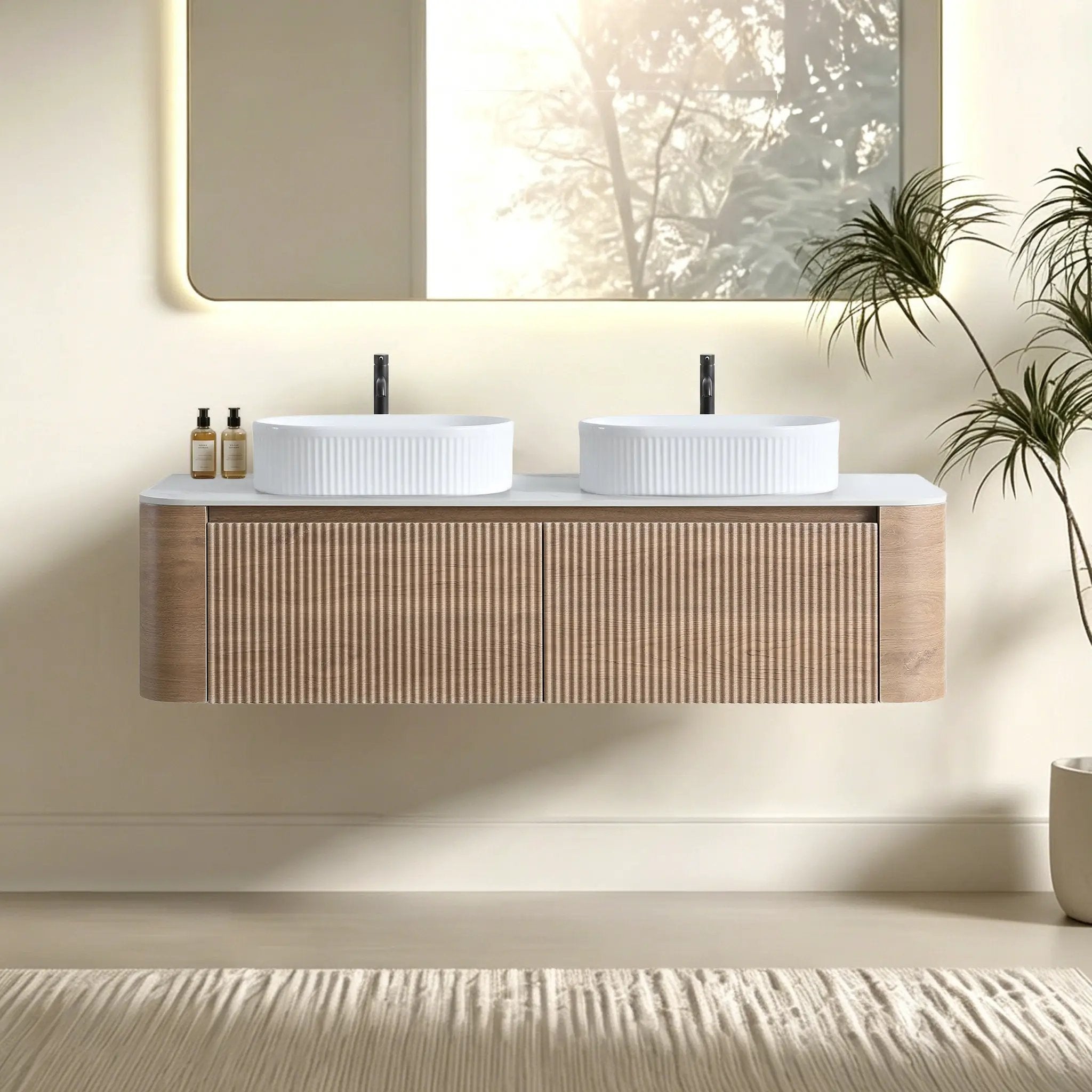 Erba 60 Inch Bathroom Vanity with Sink in Honey by HouseOfZazla