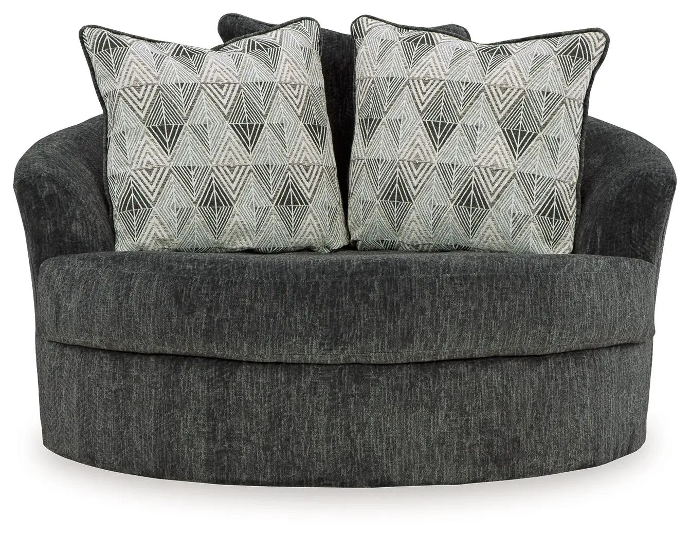 Biddeford - Oversized Swivel Accent Chair - Shadow by Unique Piece Furniture