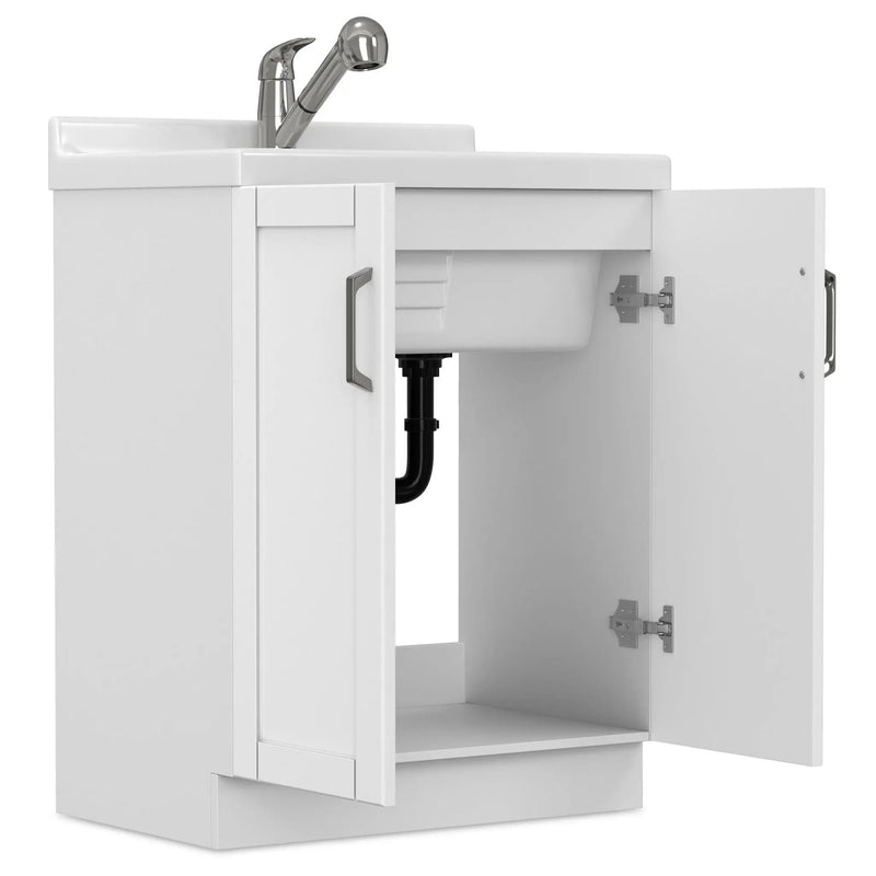 Kyle - Laundry Cabinet & Faucet And Stainless Steel Sink by Unique Piece Furniture