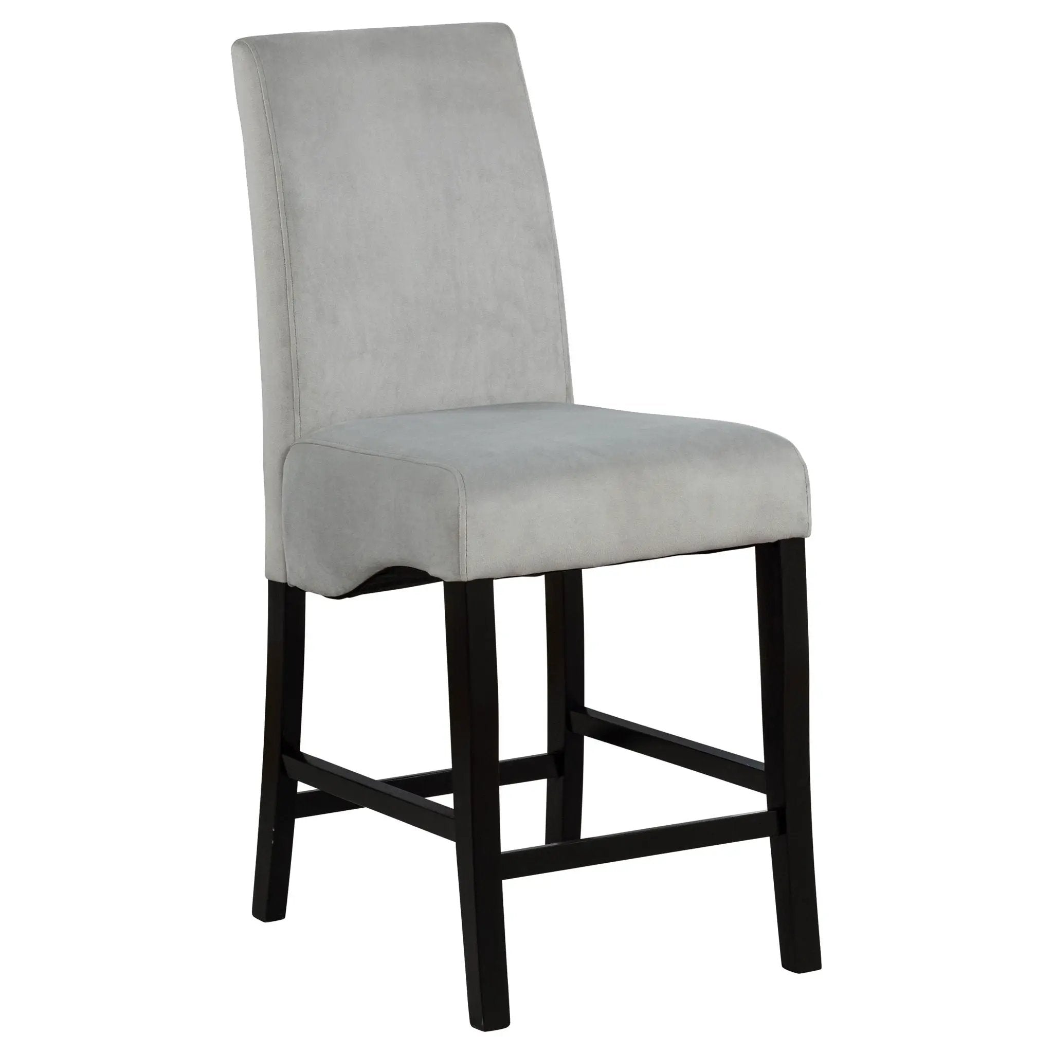 Stanton Velvet Upholstered Counter Chair Grey (Set of 2) by Unique Piece Furniture