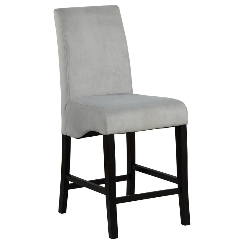 Stanton Velvet Upholstered Counter Chair Grey (Set of 2) by Unique Piece Furniture