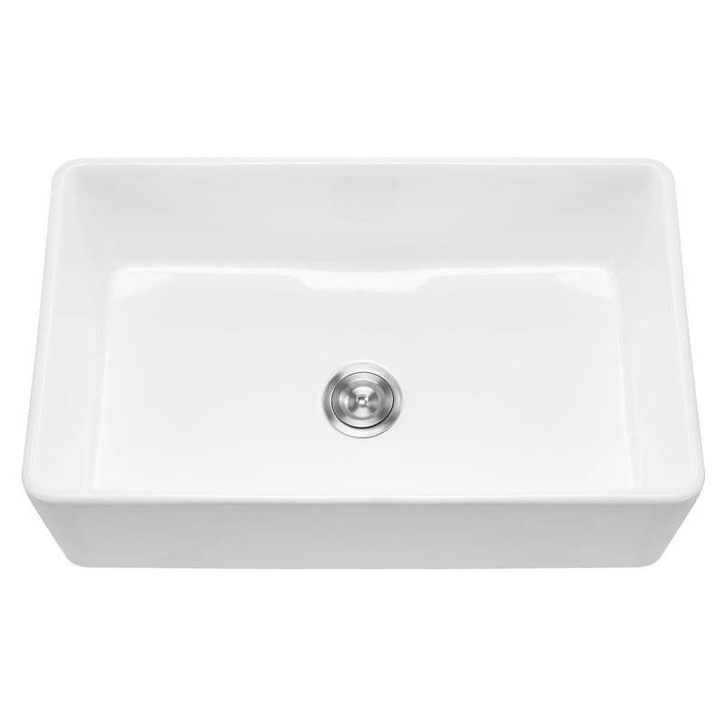33.5x20 in Farmhouse Sink Undermount Kitchen Single Bowl Basin Fireclay by HouseOfZazla