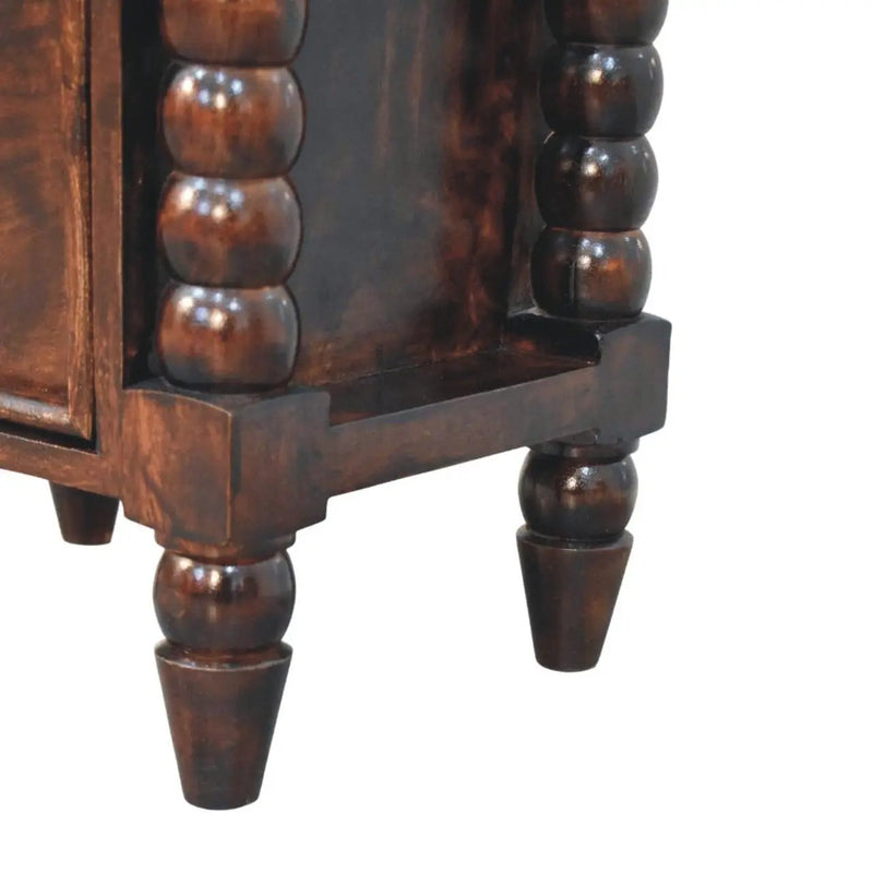 Solid Wood Spindle Duo Bedside by HouseOfZazla