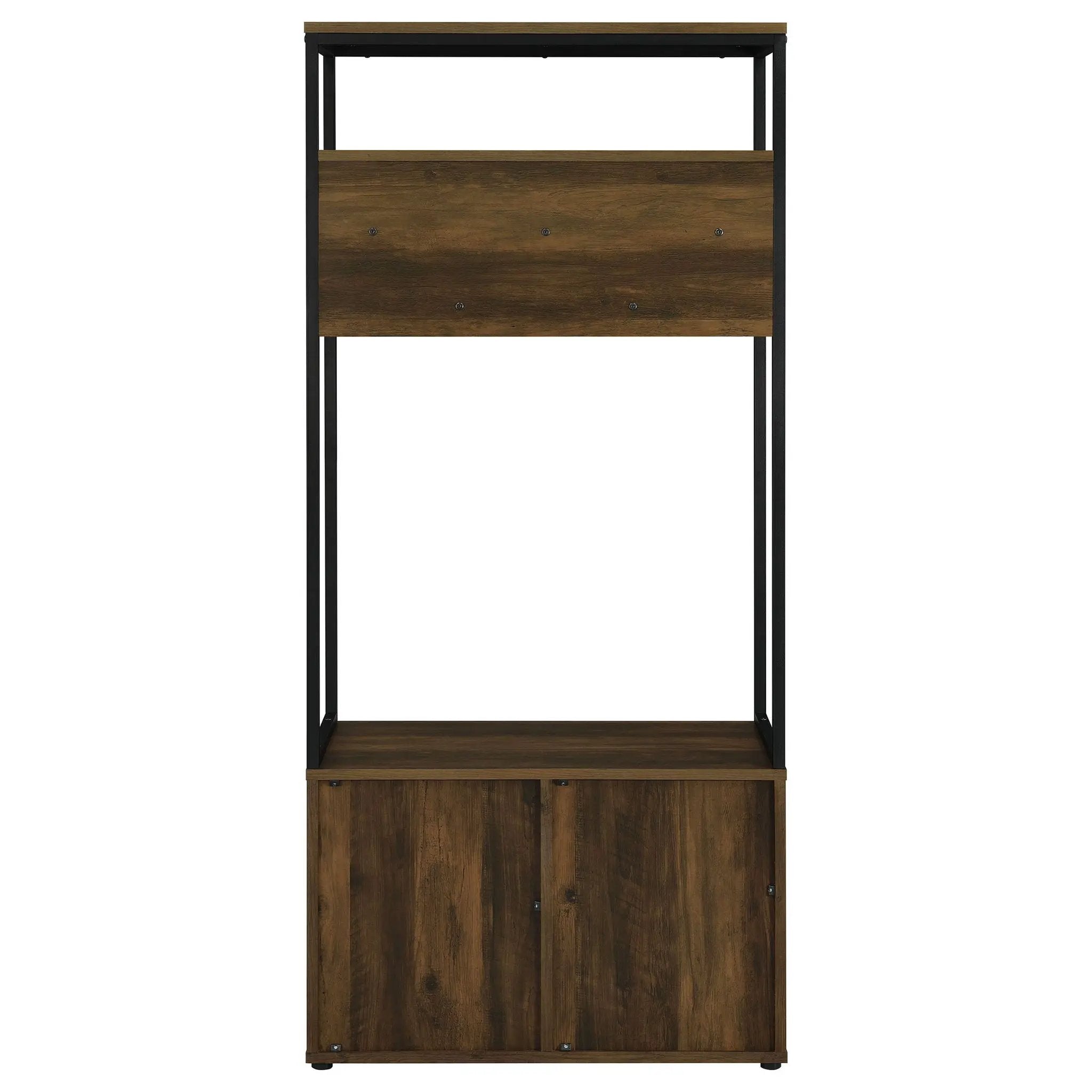 Flora - 2 Door Coat Rack Hall Tree Storage Bench And Multi Functional Storage - Natural