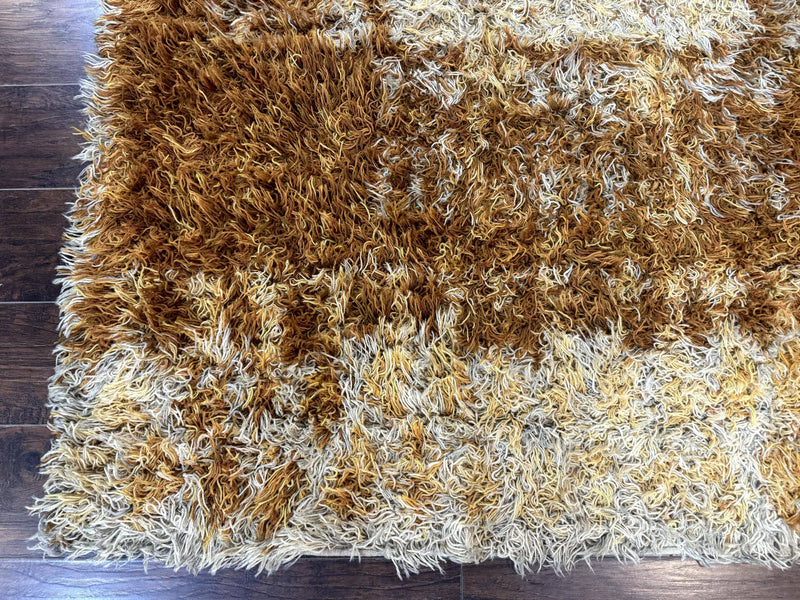 Vintage Rya Shag Rug 5.5 x 7.7 by Jewel Rugs