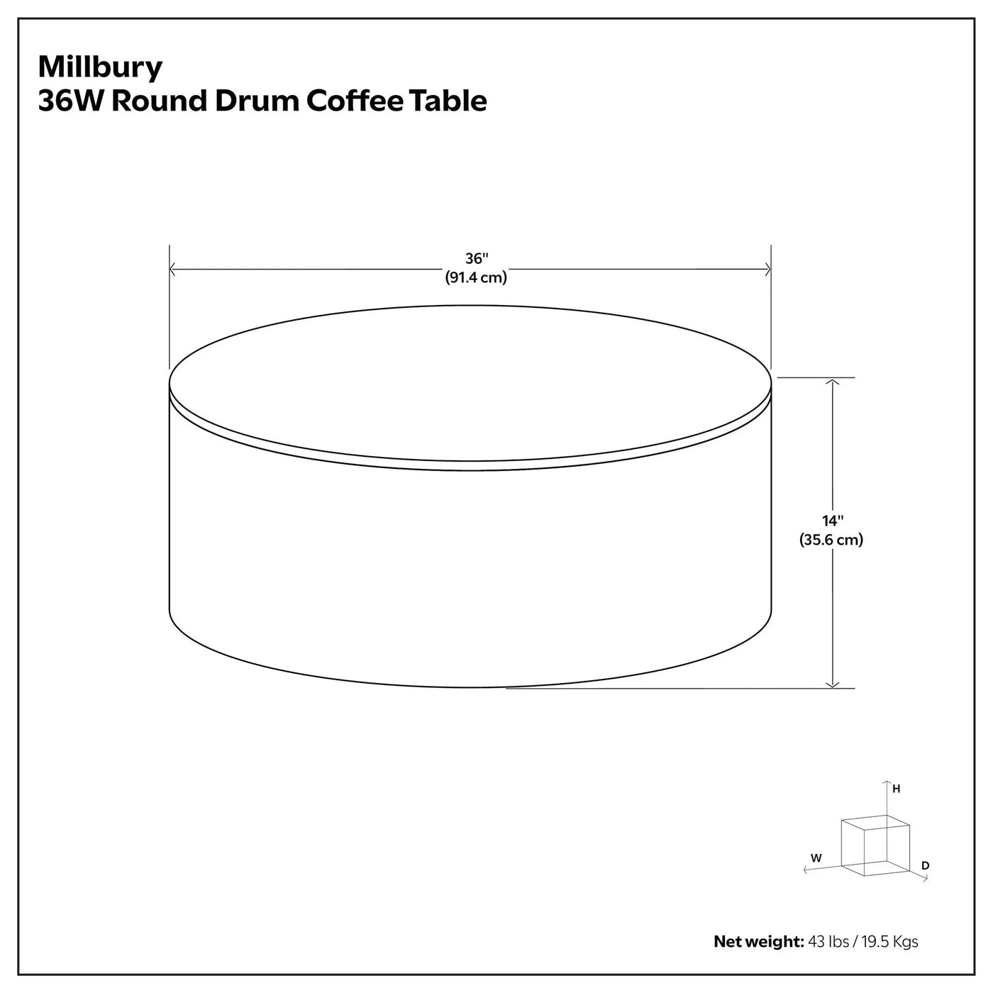 Millbury - Drum Coffee Table by HouseOfZazla