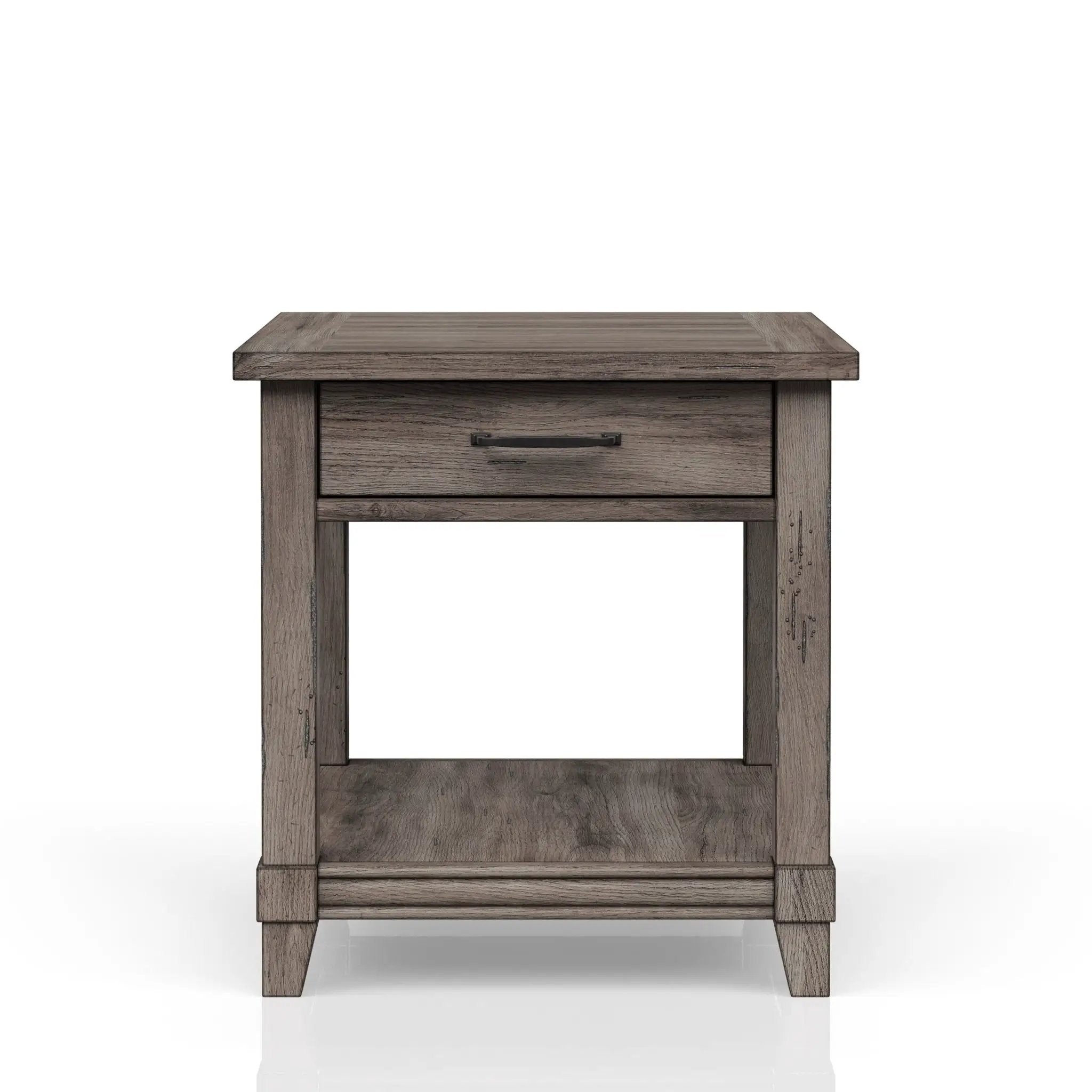 End Table With Storage Drawer Usn - Gray by HouseOfZazla