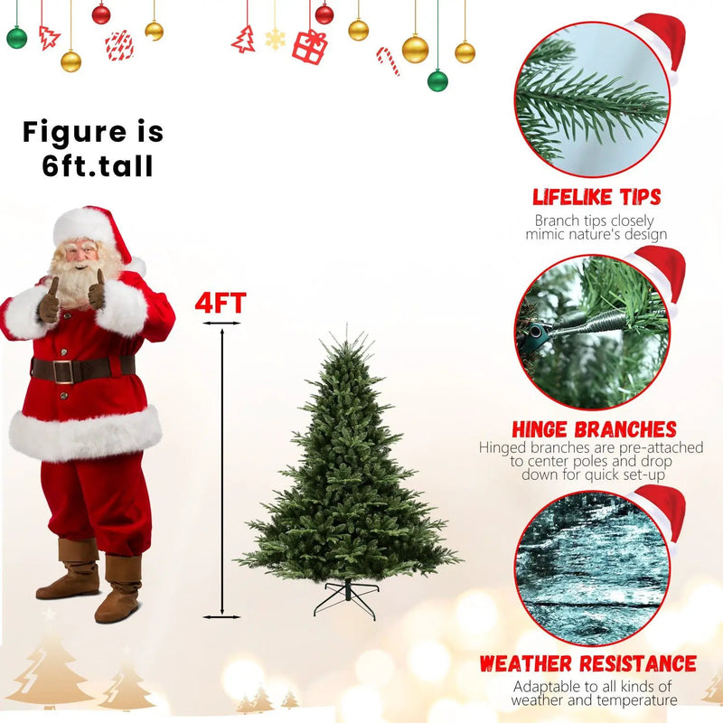Full-Shaped 5FT Christmas Tree with 1129 Tips by HouseOfZazla