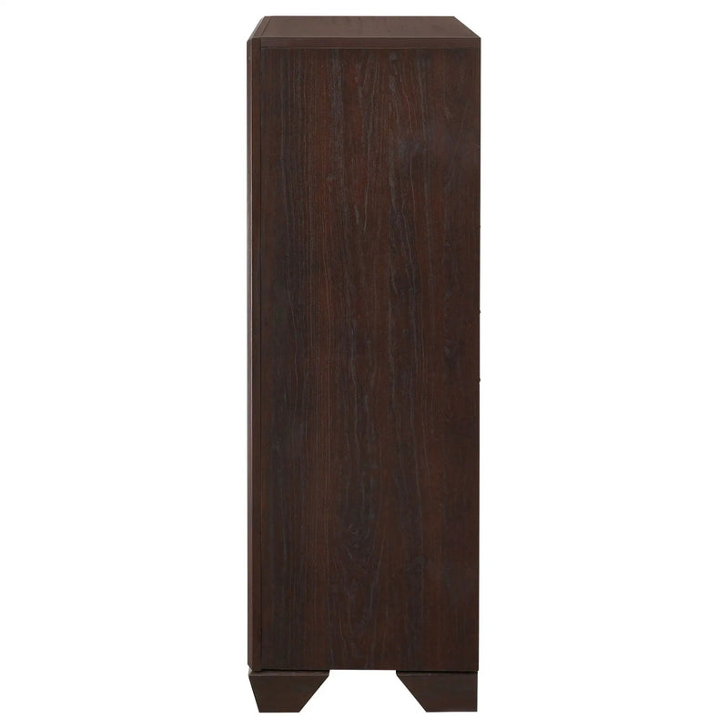 Kauffman 5-drawer Bedroom Chest Dark Cocoa by Unique Piece Furniture