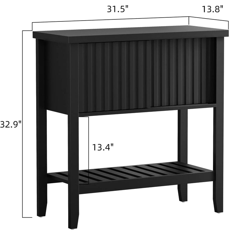 31.5" Entryway Console Table with Sliding Drawer Doors by HouseOfZazla