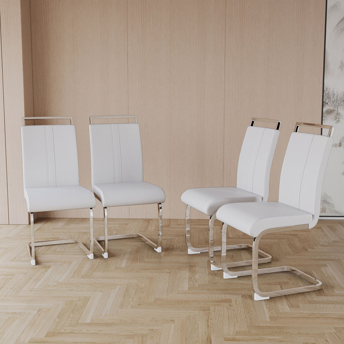 Modern Dining Chairs With Padded Seat, High Back, photo 24 of 29