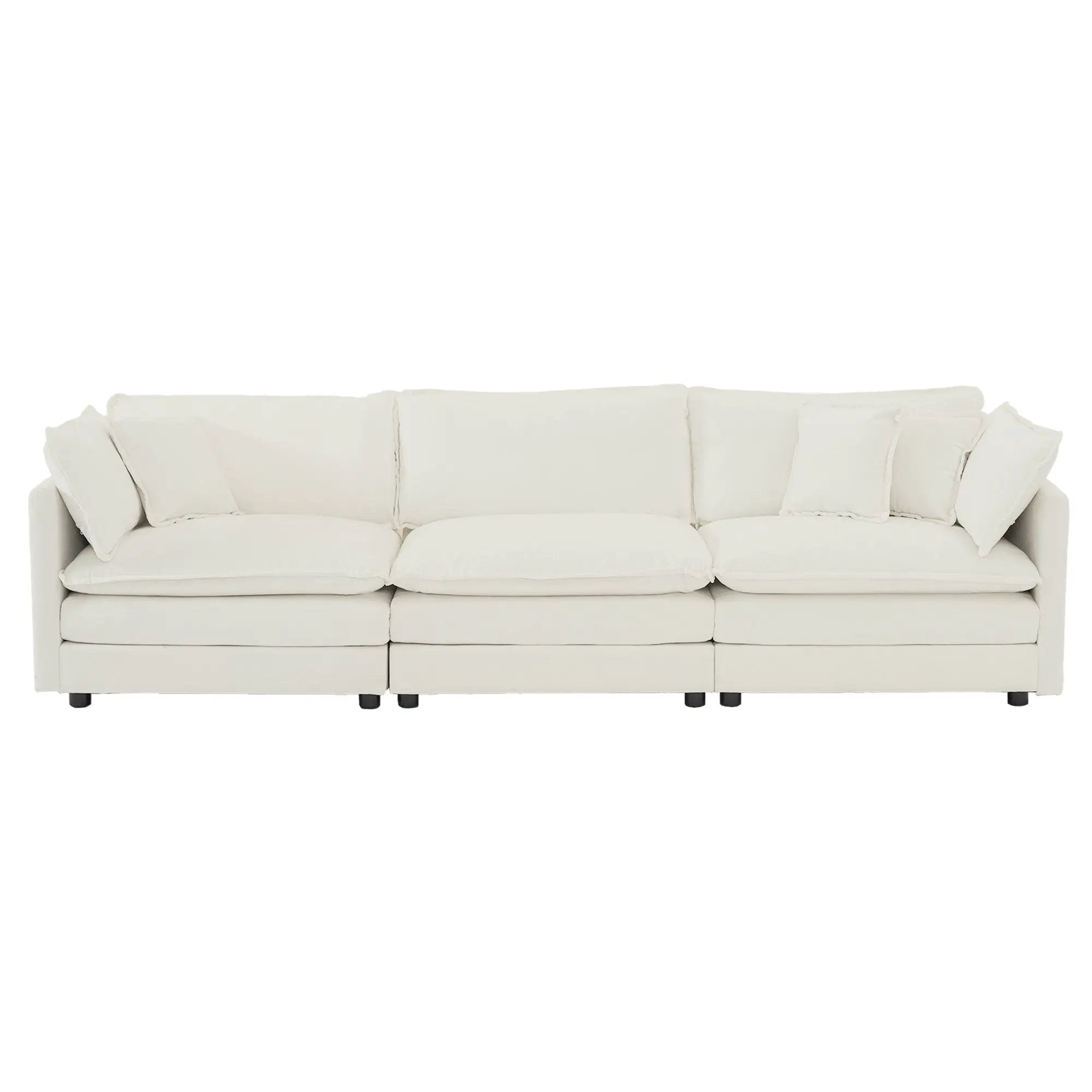 Sofa Set of 2 Chenille Couch, 2+3 Seater Sofa Set Deep Seat Sofa by HouseOfZazla