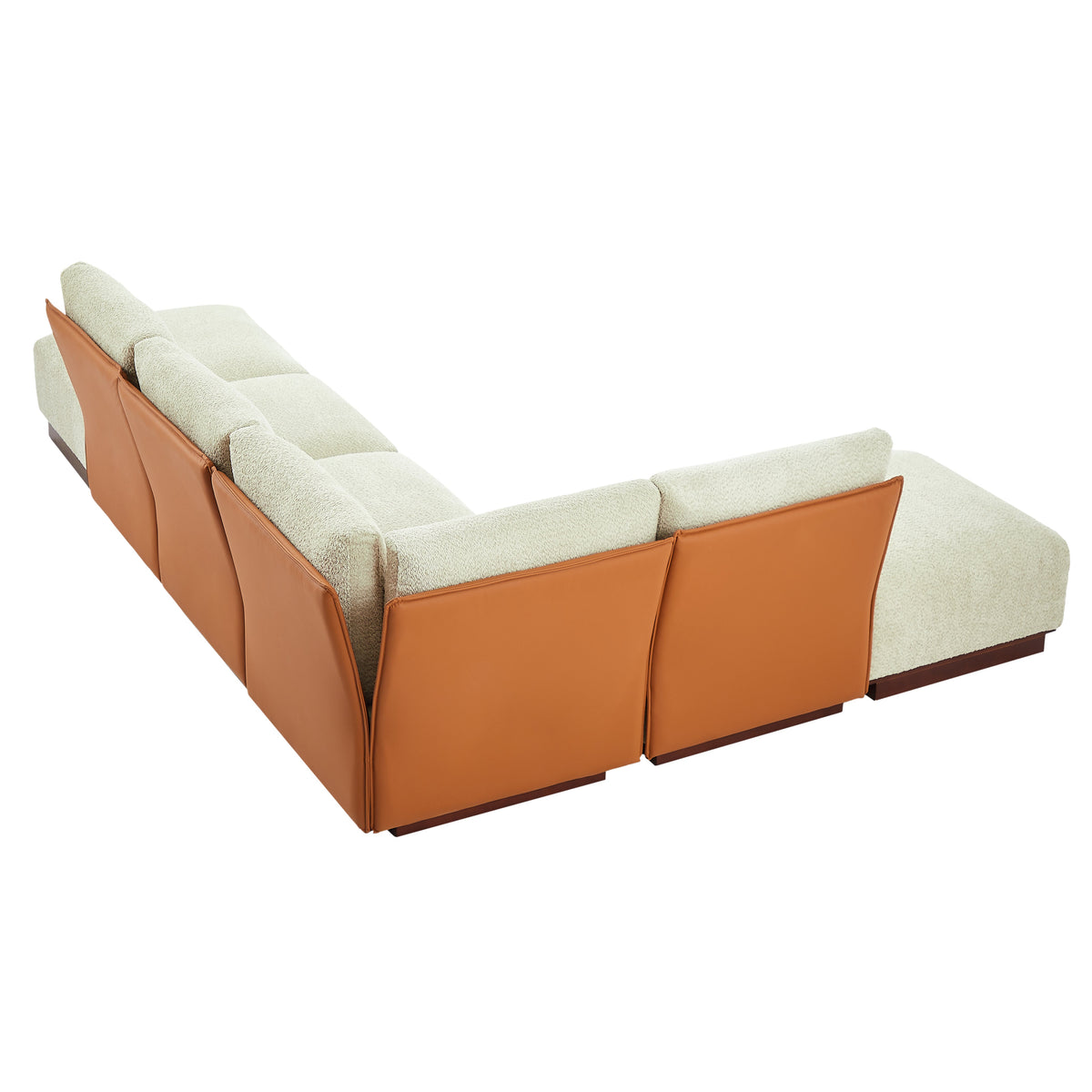 Velora 116 in. 6-Piece L Shaped Boucle Modular Sectional Sofa - Sesame, photo 2 of 10