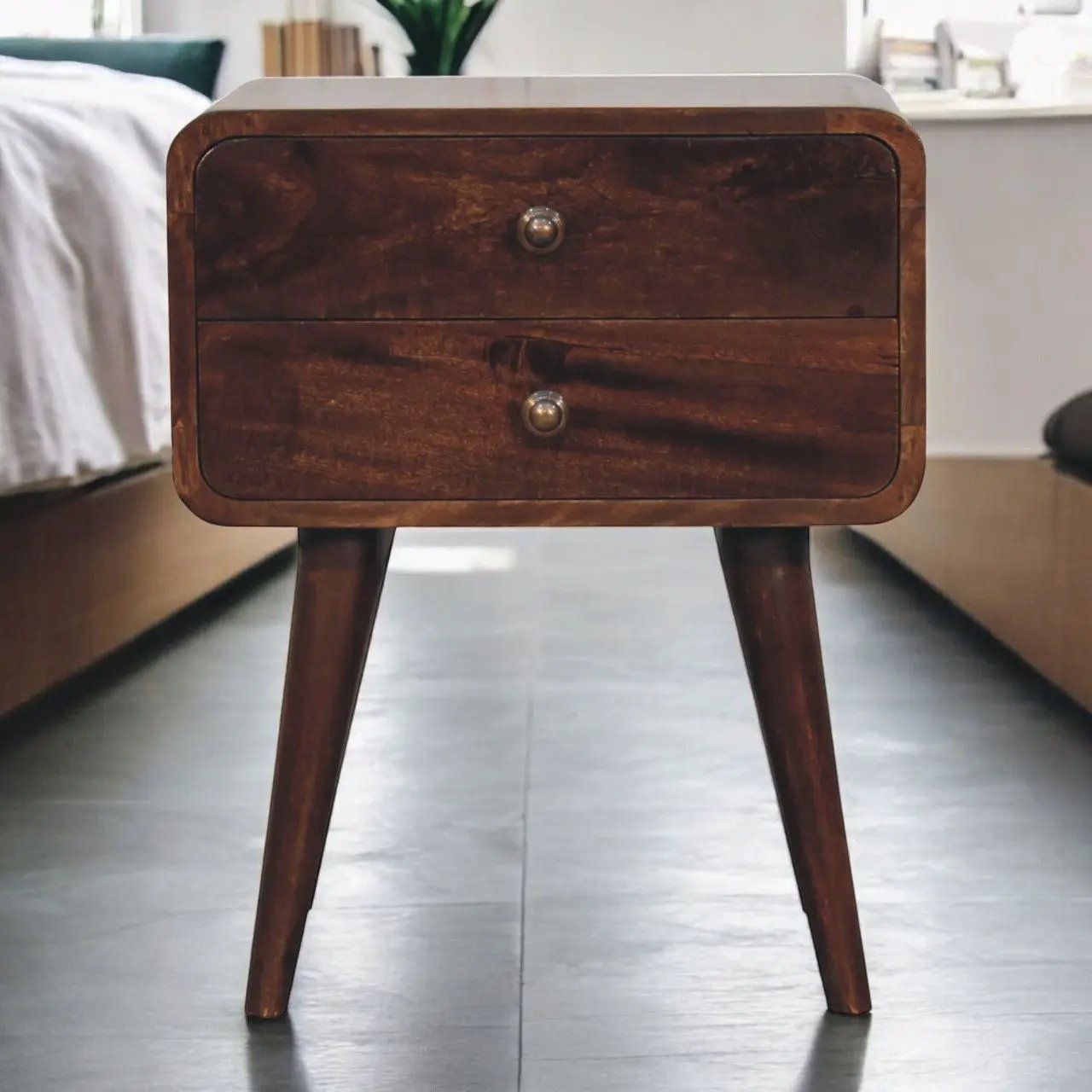 Curved Nightstand, by Unique Piece Furniture