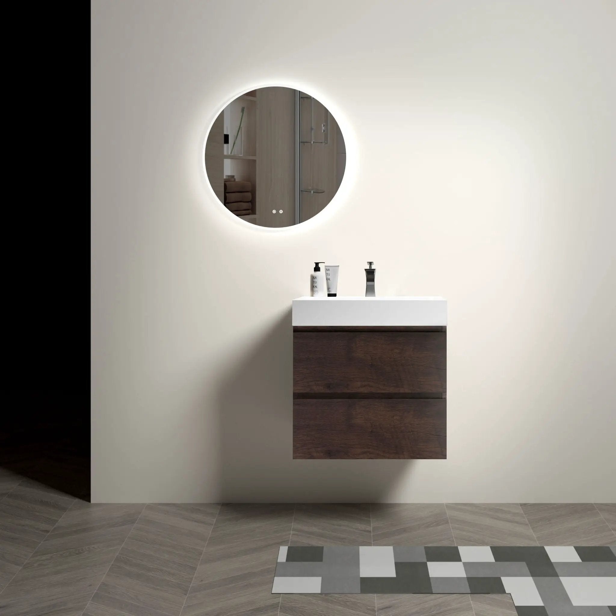 Alice - Bathroom Vanity Wall Mounted With Sink, Large Storage Floating Bathroom Vanity For Modern Bathroom, One-Piece Sink Basin Without Drain And Faucet by Unique Piece Furniture