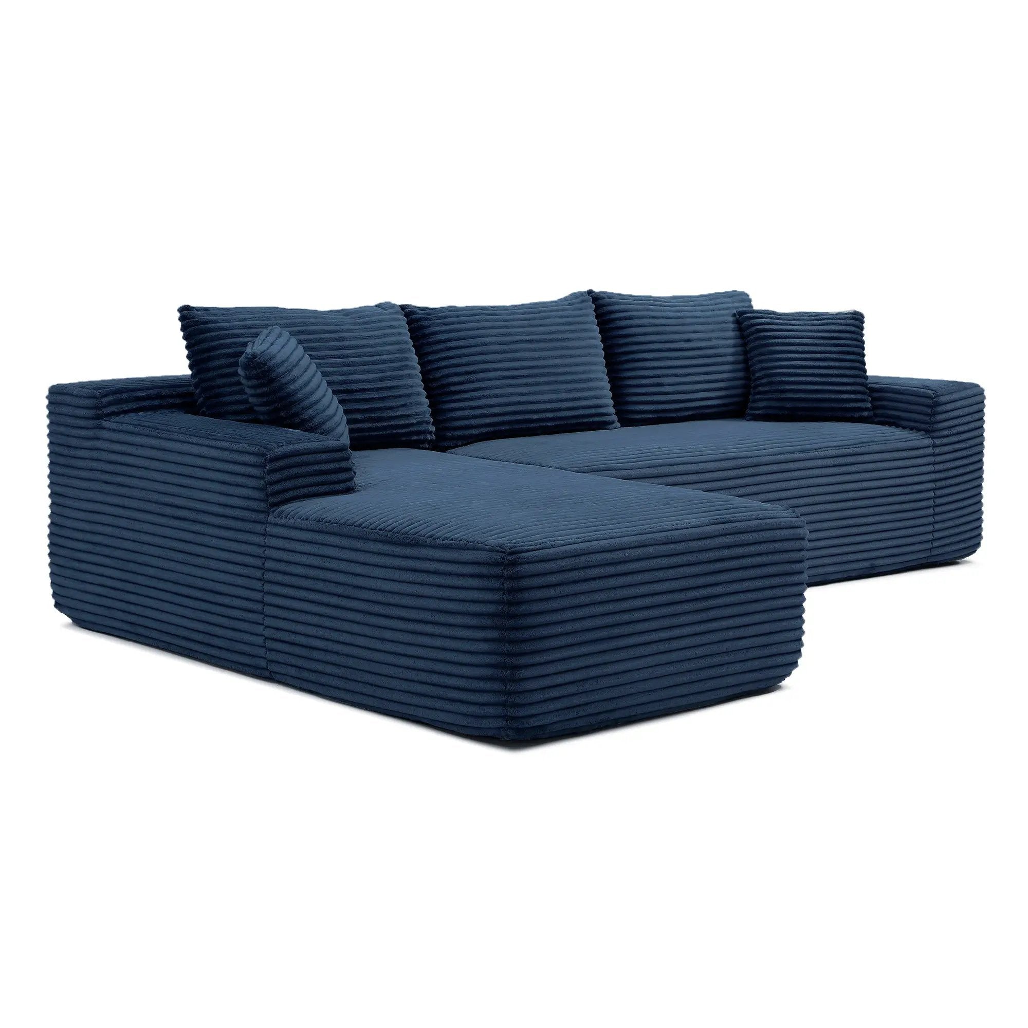 105'' Modular Sectional Sofa with Deep Seat and Chaise by HouseOfZazla