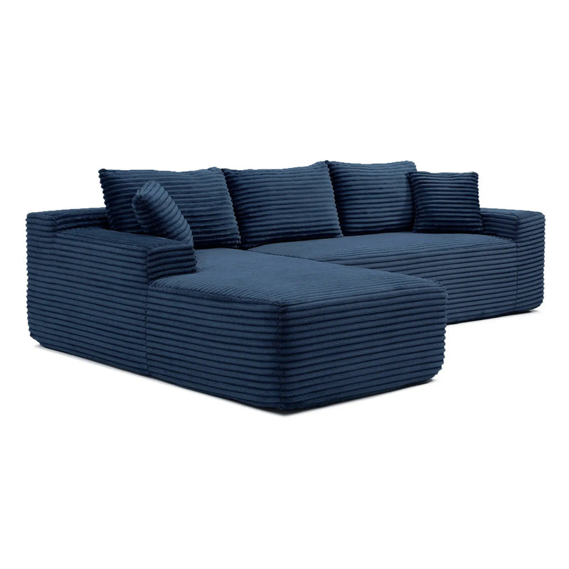 105'' Modular Sectional Sofa with Deep Seat and Chaise by HouseOfZazla