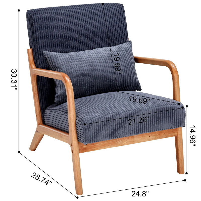 Accent Arm Chair With Pillow Upholstered by Unique Piece Furniture