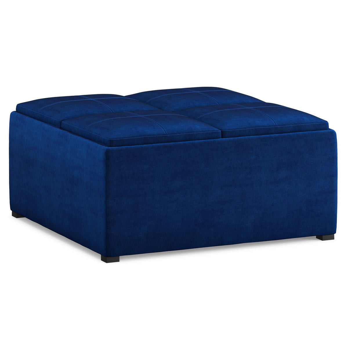 Avalon Square Storage Ottoman Coffee Table with Flip Trays - Multiple Colors, photo 7 of 40