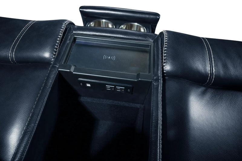 Glenwood - Power Console Loveseat-Recliner With Power And Power Headrest And Lumbar (Layflat) by Unique Piece Furniture
