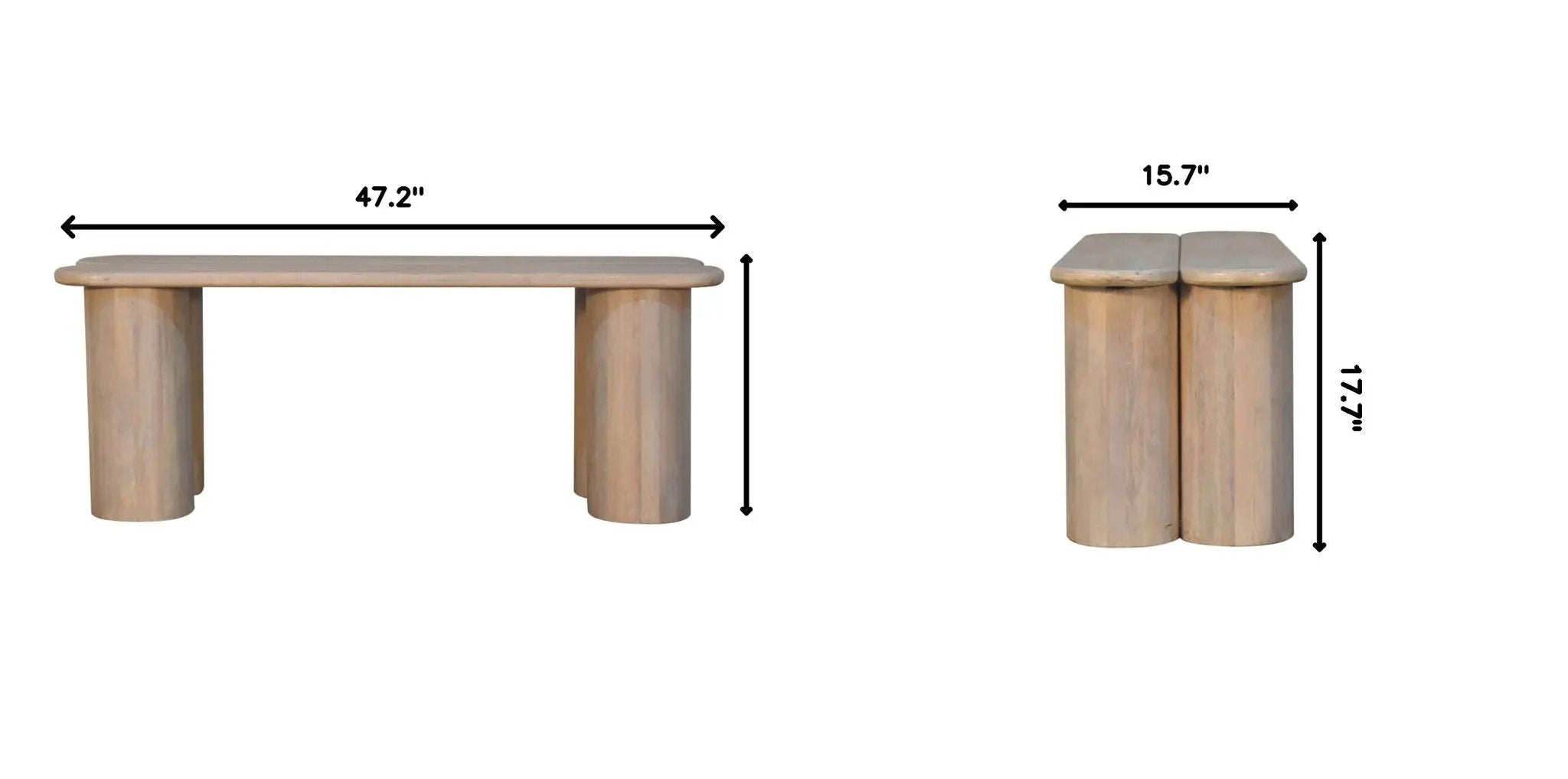 Twin Plank Marble Bench - Marble by HouseOfZazla